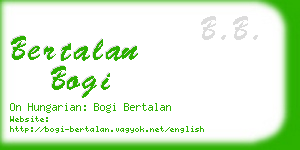 bertalan bogi business card